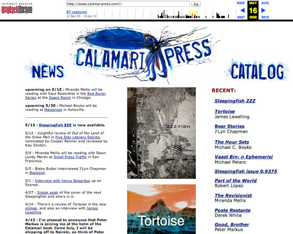 calamari press site circa 2008